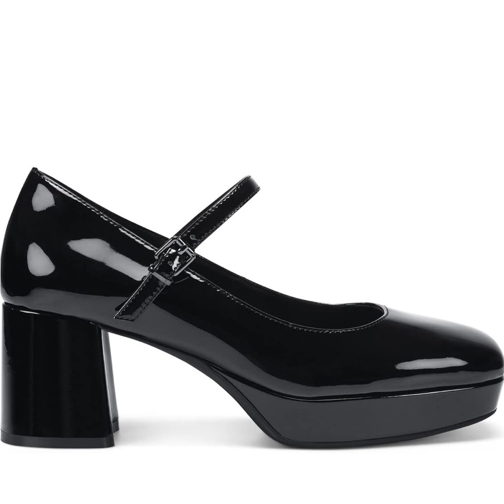 New Aerosoles 8.5 Black Patent Mary Jane’s Shanon Cottagecore Goth Kawaii